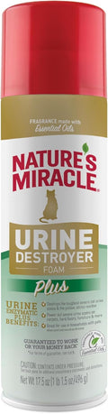 Nature's Miracle Cat Urine Destroyer Plus Foam, Enzymatic Cleaner, 17.5 oz