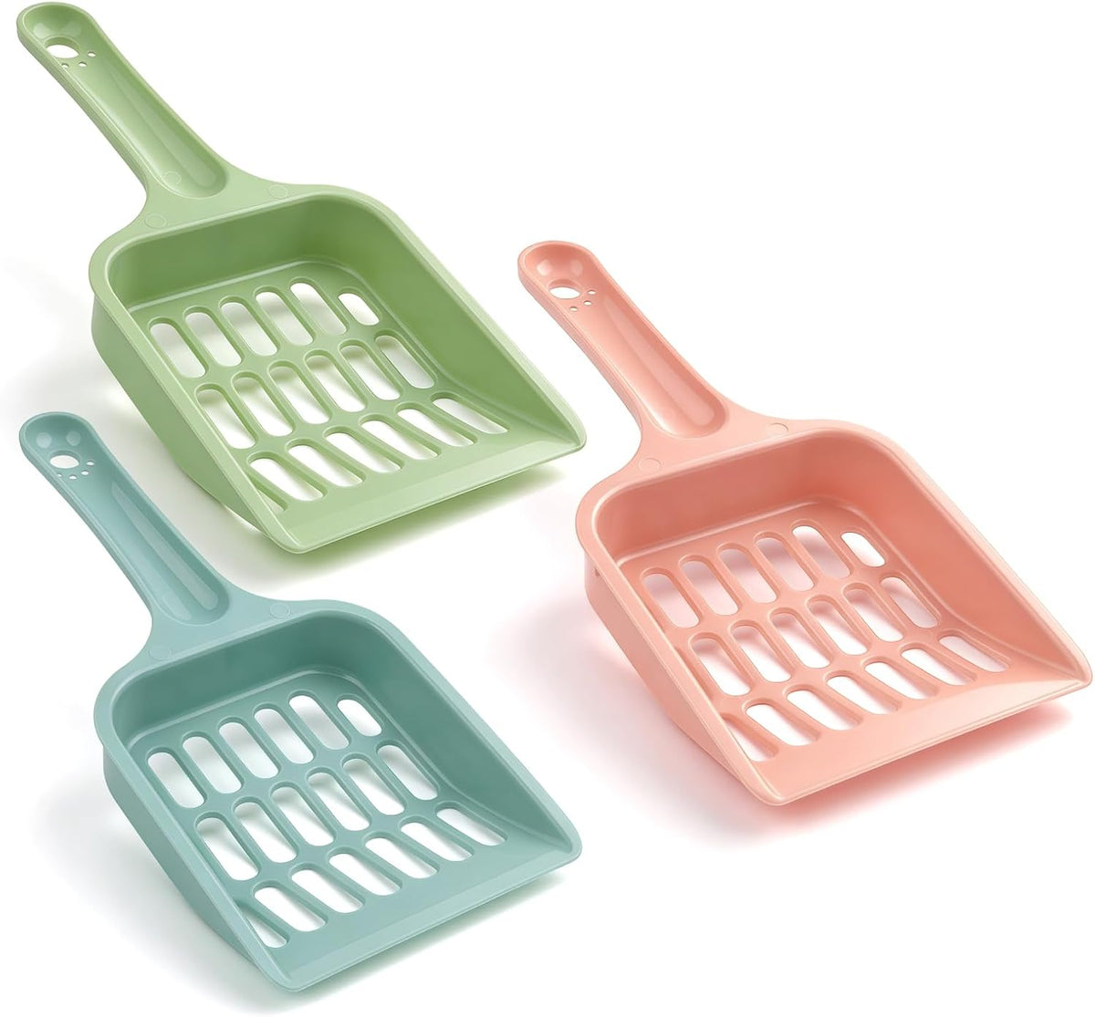 3 Pcs Cat Litter Scooper, Plastic Cat Poop Scoop for Litter Box Cleaning