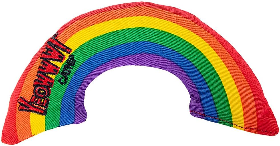Yeowww! Catnip Rainbow Toy for Cats - Colorful Arch Shape - Durable Cotton Twill - Made in the USA - Stuffed with Organi