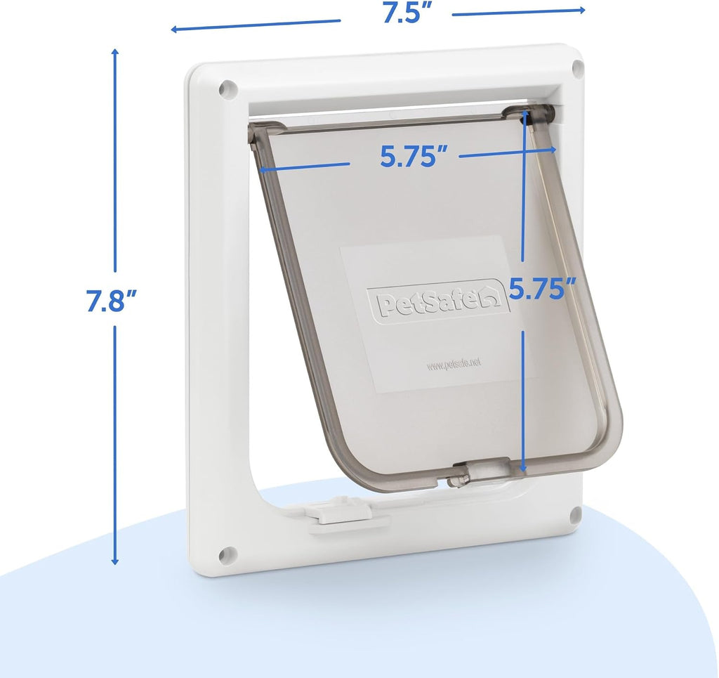 PetSafe Interior Cat Door, 2-Way Lock, White, Cats up to 15 lb