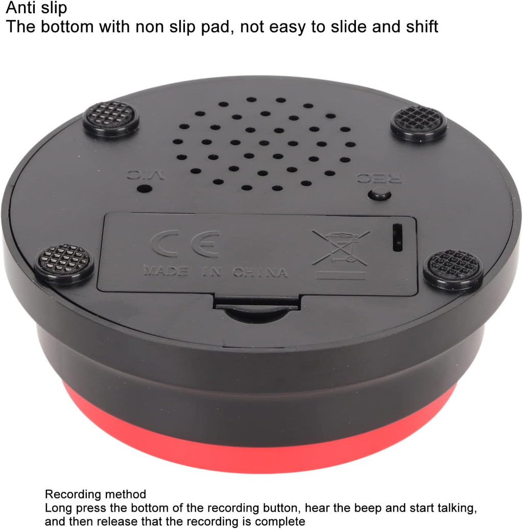 Record Talking Button, 30 Second Record Button for Dog Pet (Red)