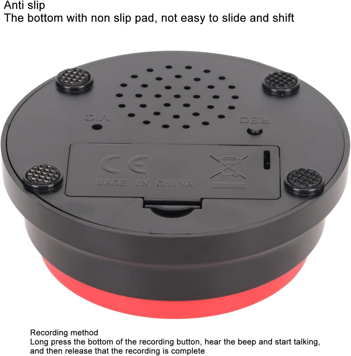 Record Talking Button, 30 Second Record Button for Dog Pet (Red)