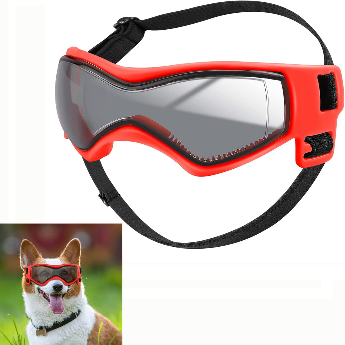QUMY Dog Goggles Small Medium Breed Dog Sunglasses UV Protection Doggles