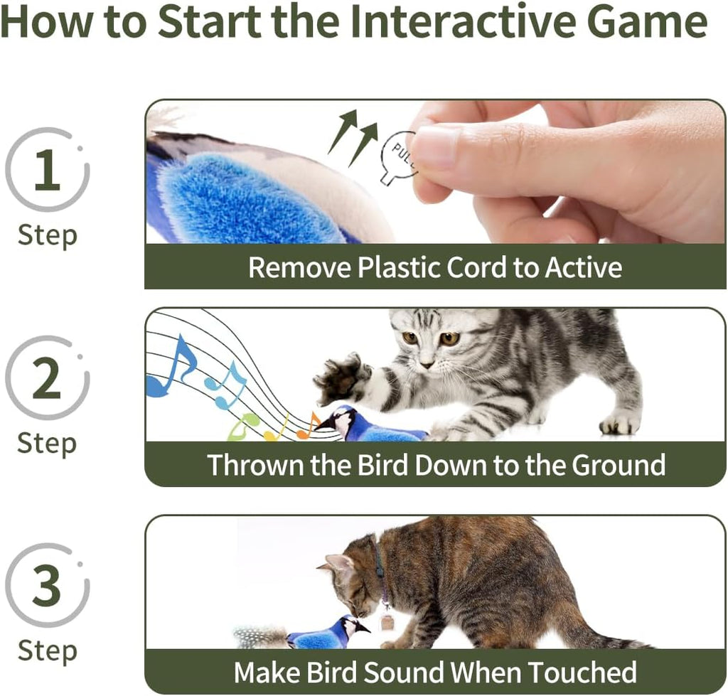 Interactive Cat Toys for Indoor Cats,Catnip and Feather,2Pcs