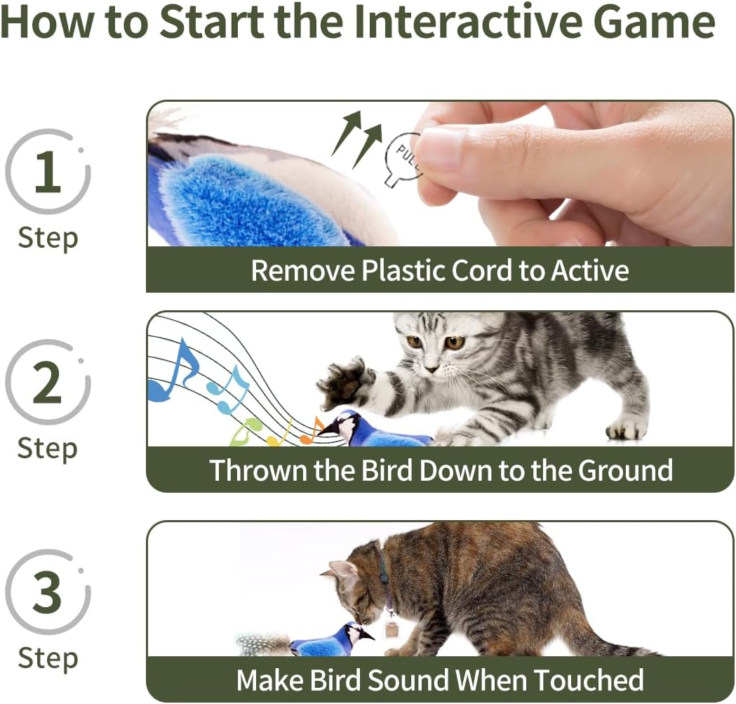 Interactive Cat Toys for Indoor Cats,Catnip and Feather,2Pcs