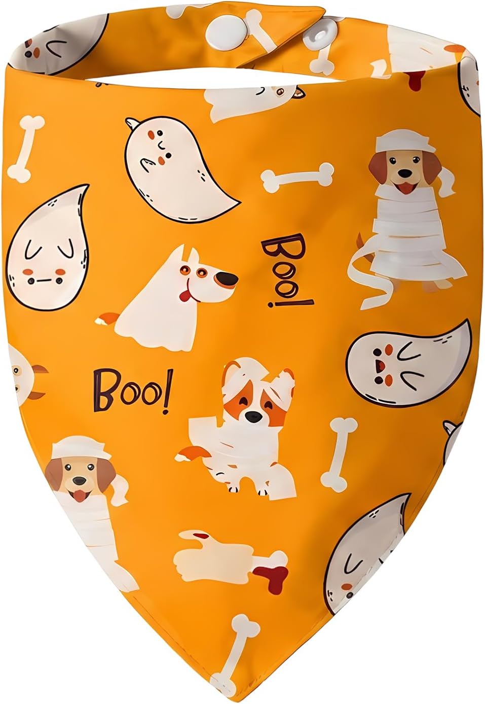Halloween Dog Bandanas with No Tricks Sign, 7-30lbs Pet
