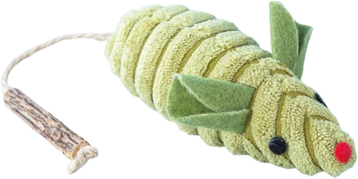 Interactive Cat Toys Simulation Stuffed Animals Mice Toy Mouse Shape for Cats Toy for Cats Kitten, Green