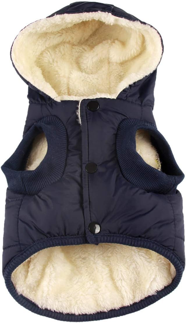 Vecomfy Warm Dog Coats with Hoodie,Winter Dog Jackets for Small Dogs