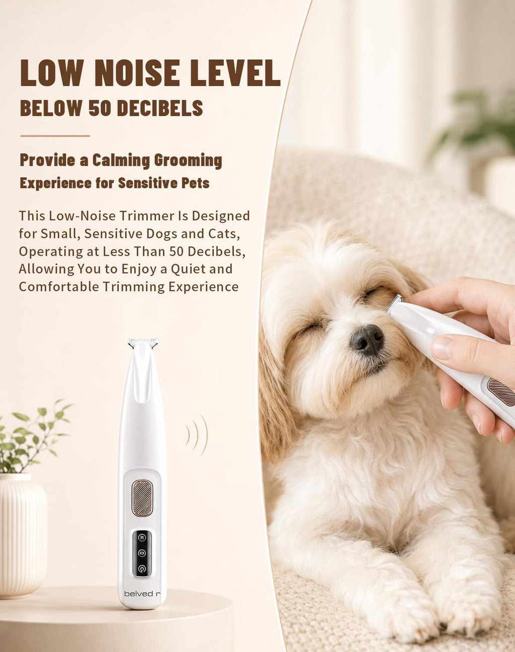 Pet Micro Precision Trimmer, 0.71-Inch Blade, Cordless Paw Clipper