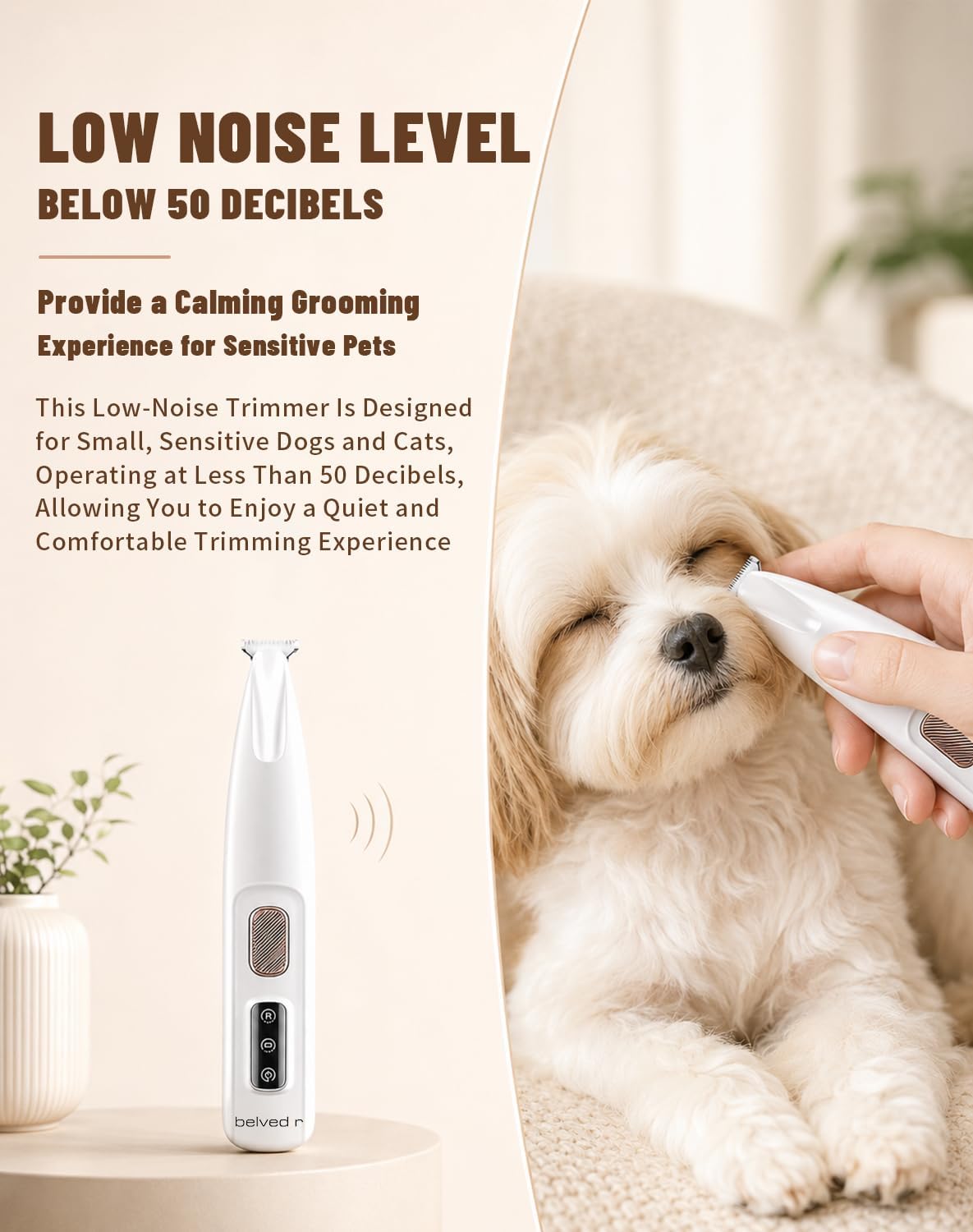 Pet Micro Precision Trimmer, 0.71-Inch Blade, Cordless Paw Clipper