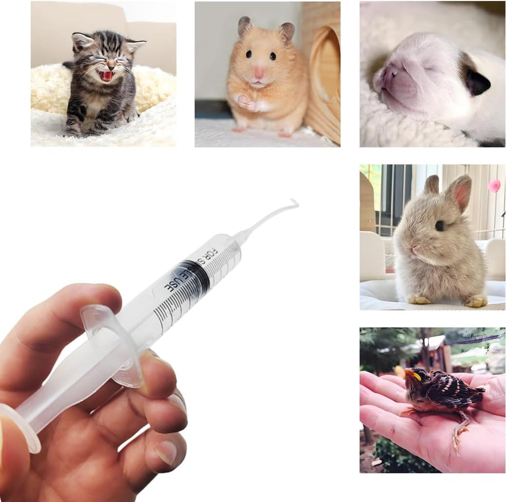 11pcs Puppy Kitten Feeding Tube Kit for Small Animals and Clear Feeding Syringe 5/10/20/30/60ml, Clear Feeding Tube, Syr