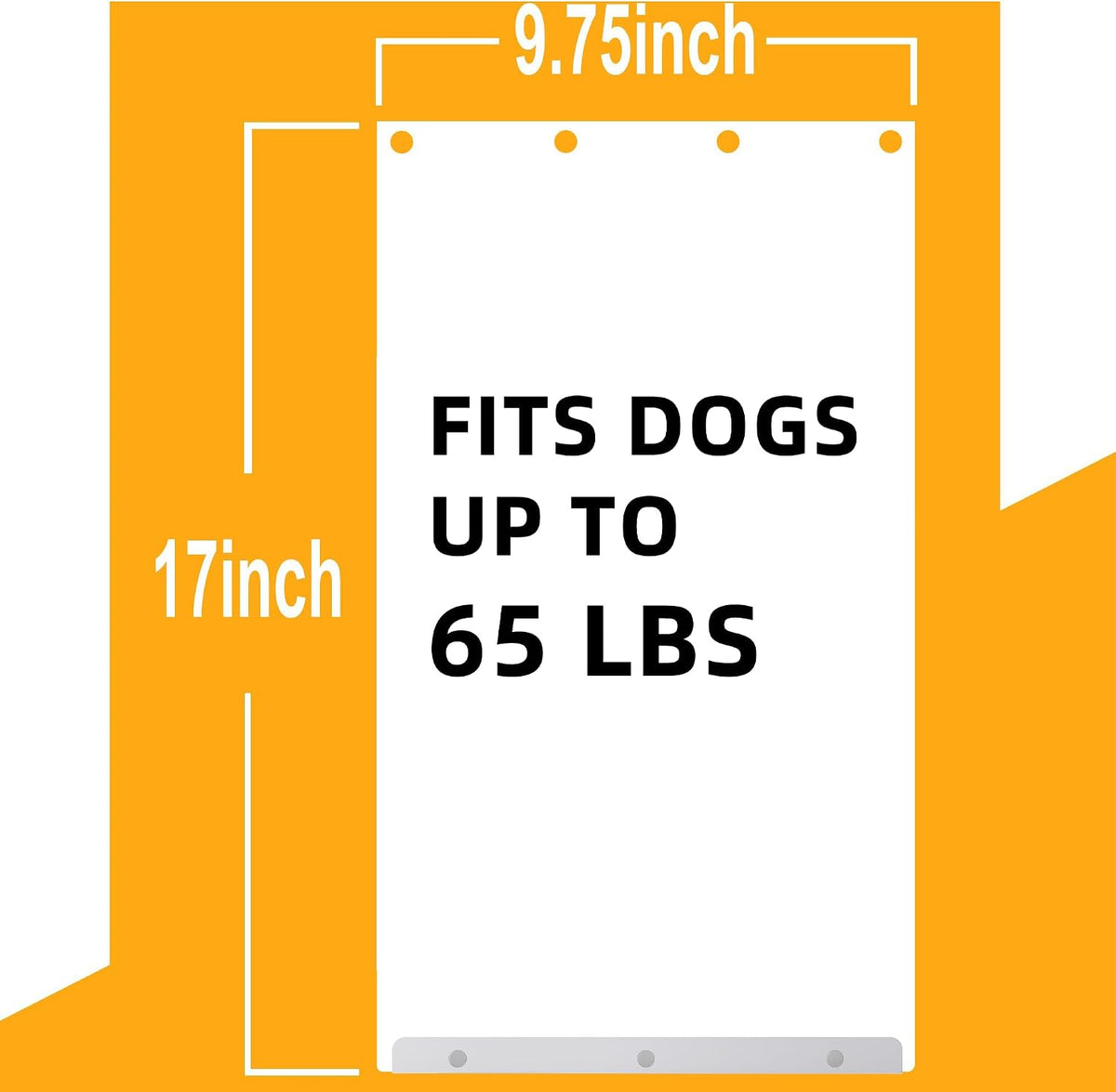 2-Pack Extra Large Transparent Dog Door Replacement Flaps Size 9 3/4" x 17"