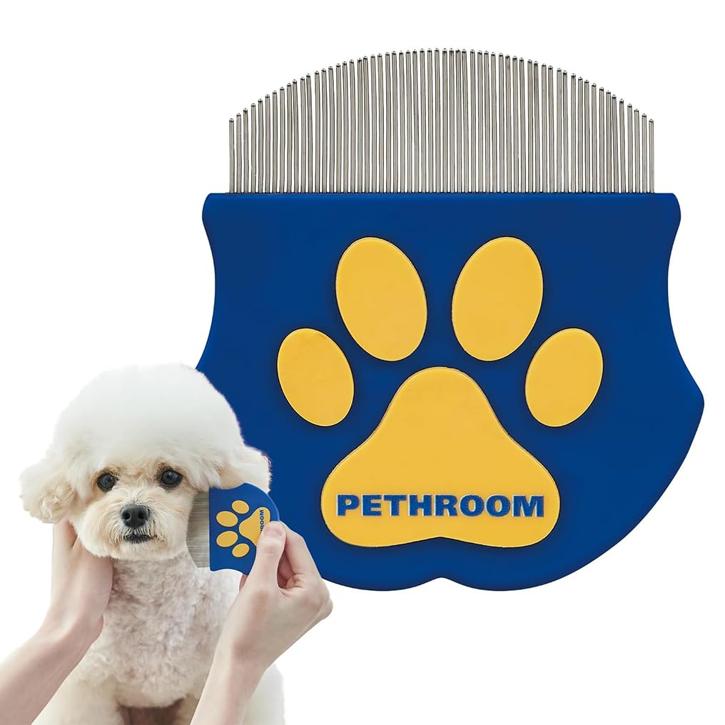 Professional Eye Comb for Pets, Stainless Steel Tear Stain Remover