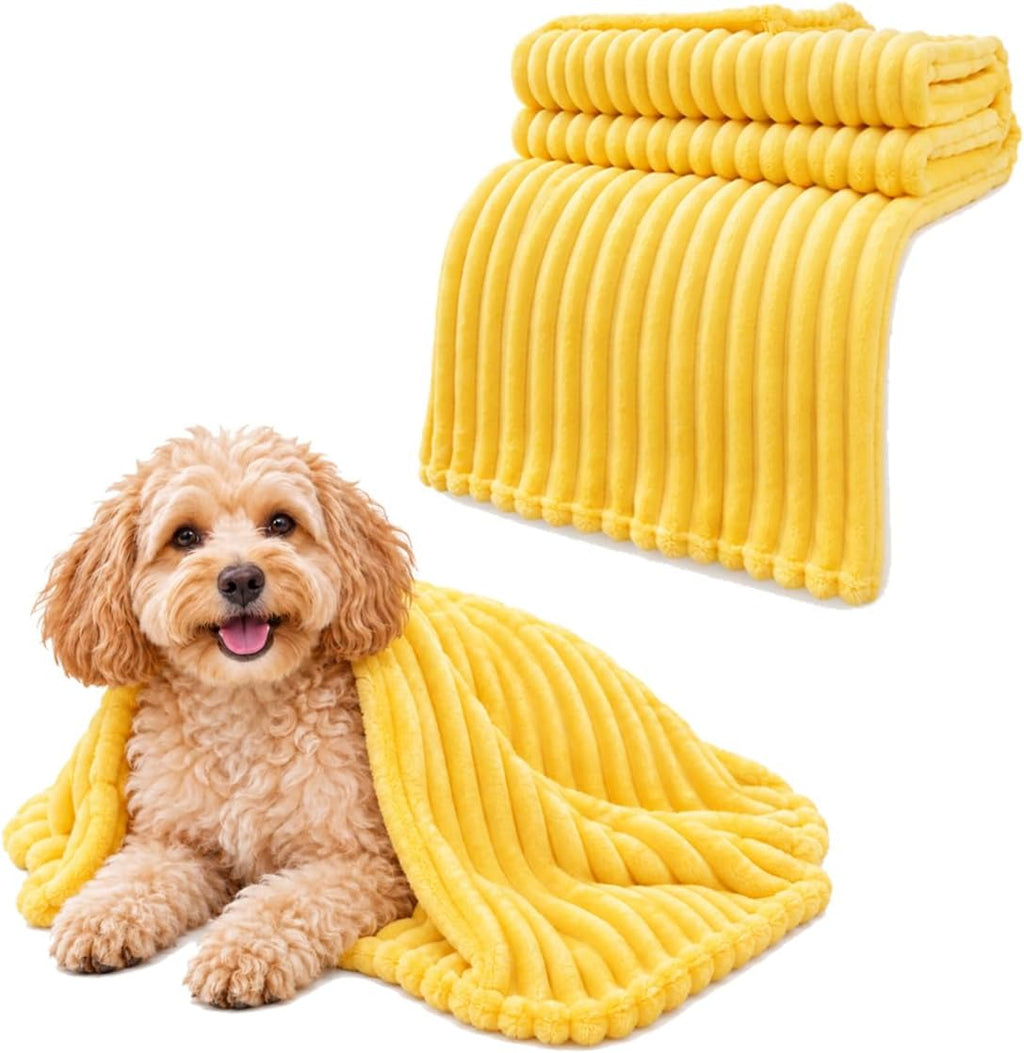 Yellow Dog Blanket Emotional Support Blanket for Dogs (Yellow, 27x39in)