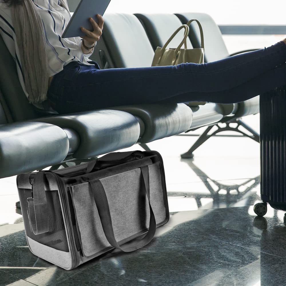GAPZER Pet Carrier for Large Cats up to 20lbs Soft-Sided Privacy Protection