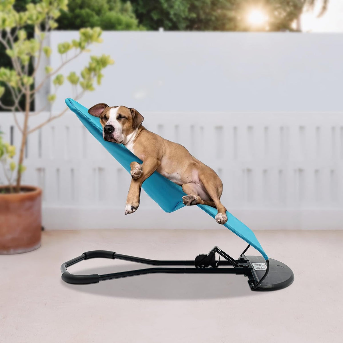 Pet Chair for Small Medium Dogs and Cats, Outdoor Portable Foldable Dog Bouncer Bed w/ 3-Level Adjustable Height, Breath