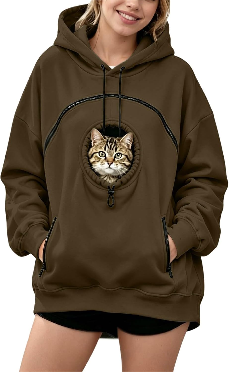 Pet Pouch Hoodie Cat Hoodie with Pouch Pull Pocket for Dogs