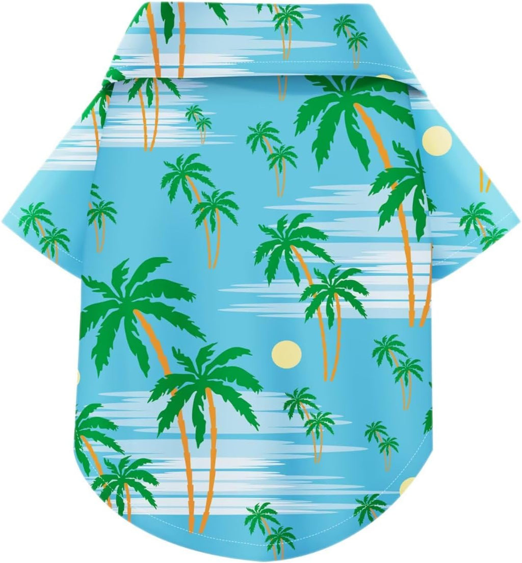 Hawaiian Dog Shirt – Lightweight and Breathable Summer T-Shirt with Tropical Prints, Fun Beach Outfit for Small, Medium,
