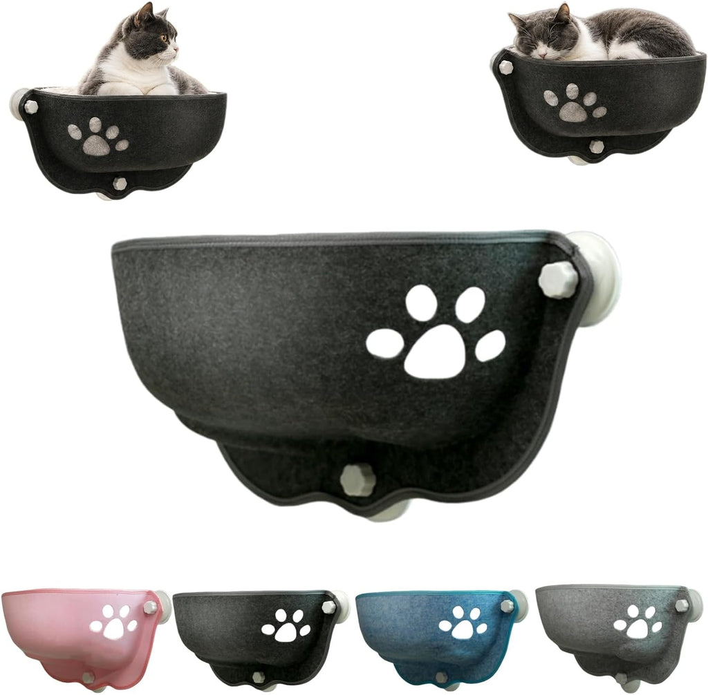 Cat Car Window Hammock with Soft Pad, Cat Car Window Seat，Gray：Small