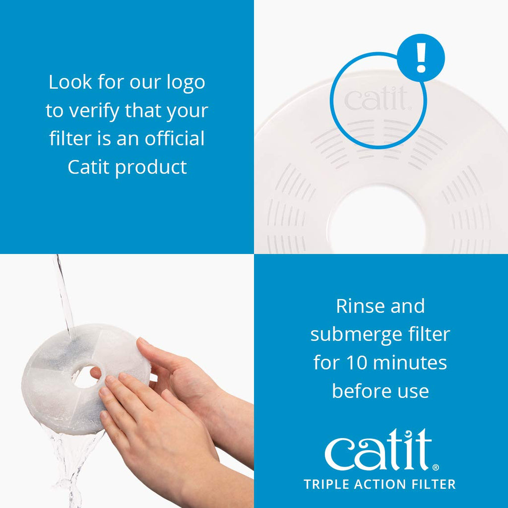 Catit Triple Action Replacement Fountain Filters - 5-Pack