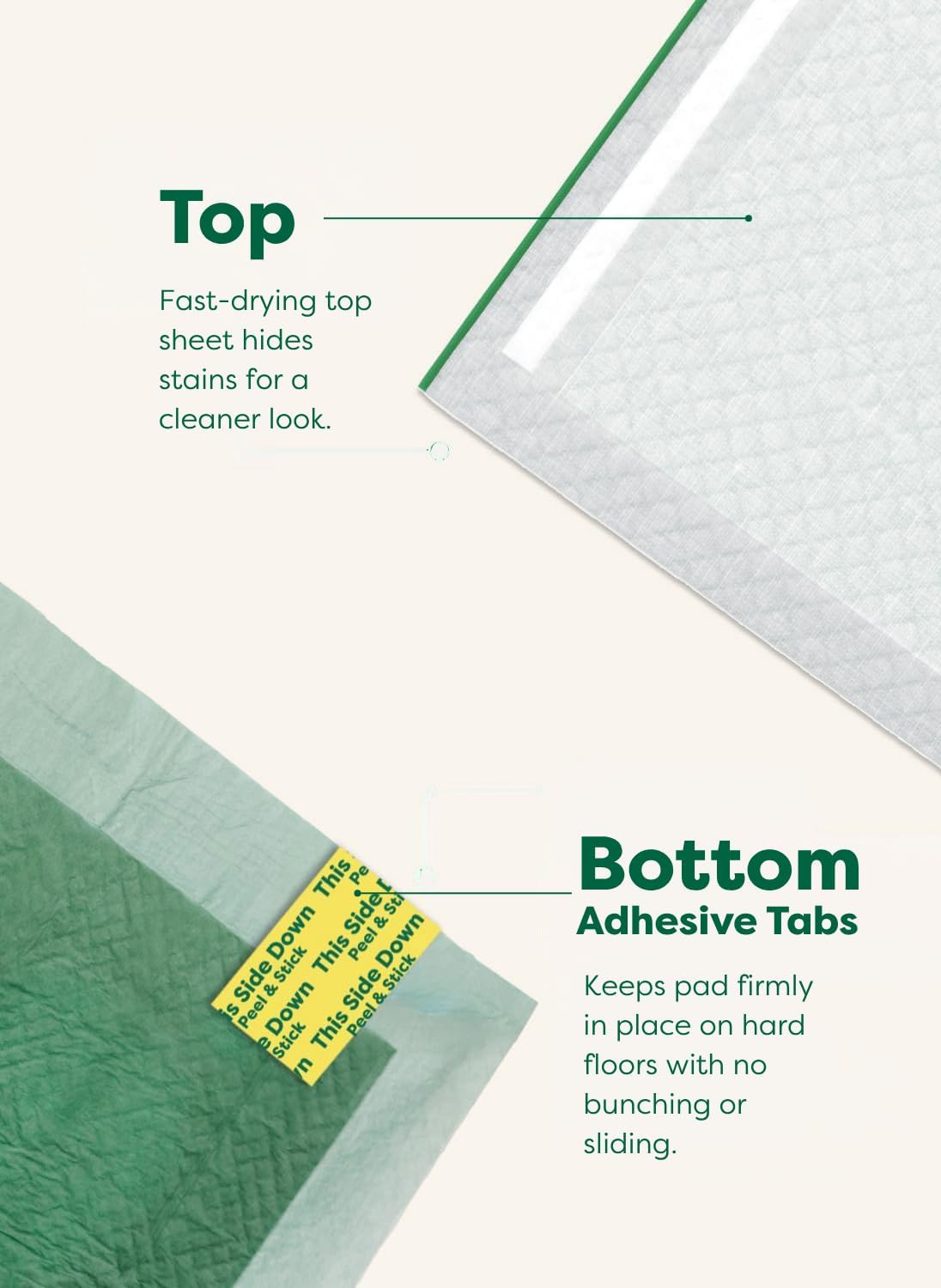 Regular (L) Dog & Puppy Pee Pads, Discreet Top, Max Absorbency, 40CT