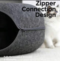 Cat Cave Bed for Indoor Cats, Peekaboo Scratch Resistant Cat Tunnel，Gray