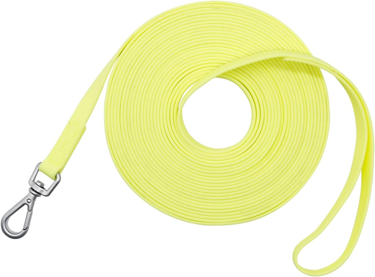 Waterproof Dog Training Leash 50FT 30FT 15FT 10FT 5FT Heavy Duty Recall Long Lead for Large Medium Small Dogs (30FT, Ora