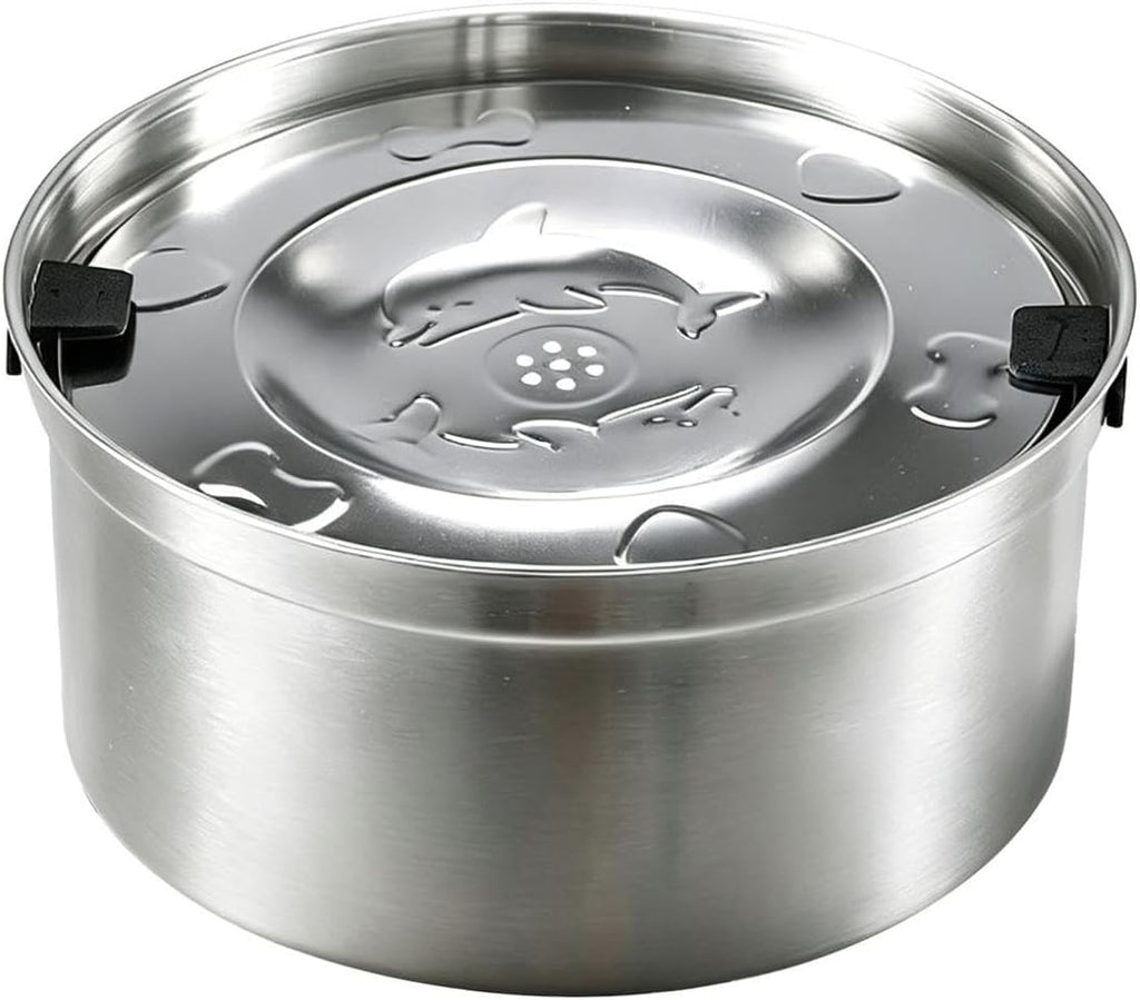1.2l Stainless Steel Dog Water Bowl No Spill Slow Drink Water Bowl for Dogs