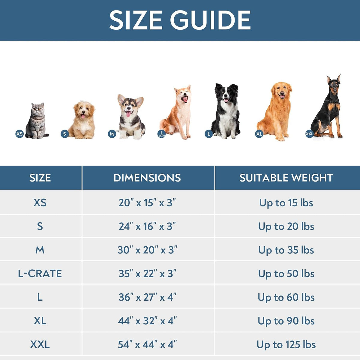 Waterproof Dog Bed Cover, Grey Bone Print 27 x 36 x 4 Inch, Cover Only