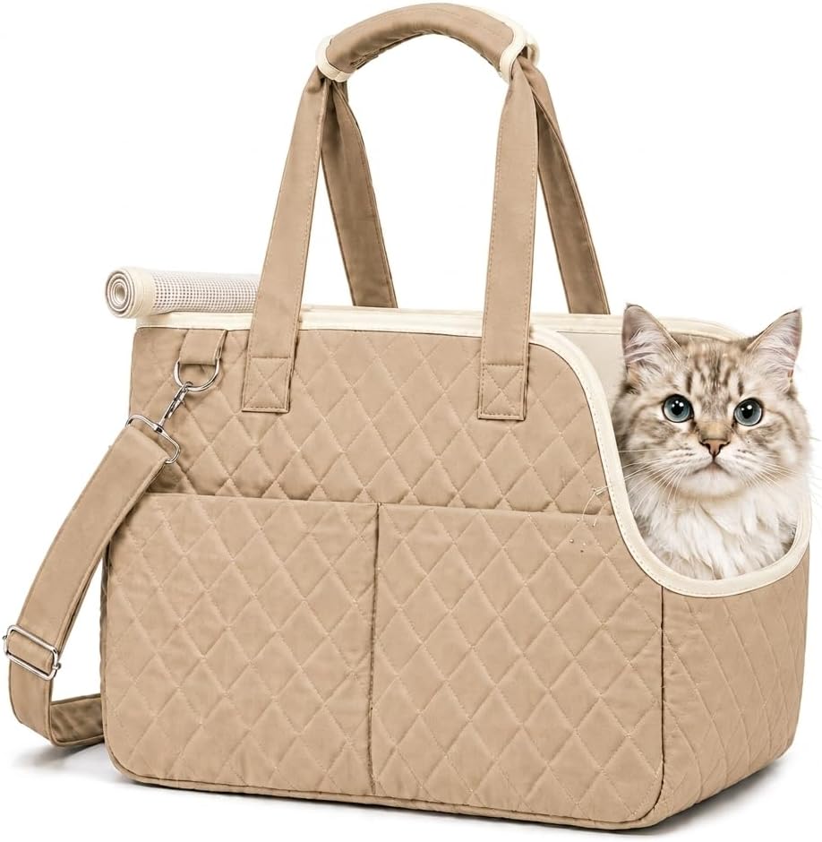 Dog Purse Carrier for Small Dog Cat Rabbit (Brown)