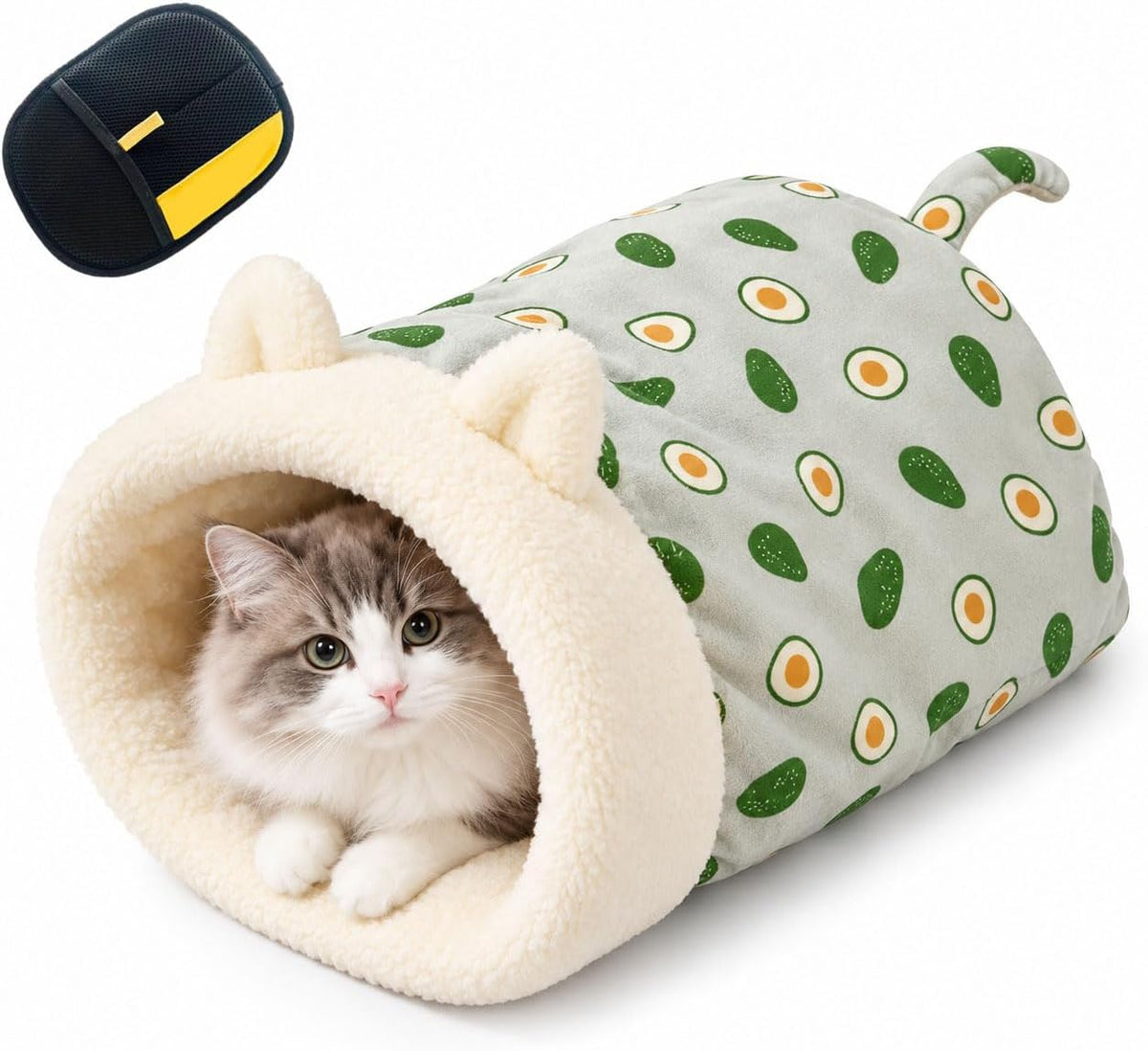Cat Sleeping Bag for Indoor Cats with Pet Hair Removal Glove，# 10