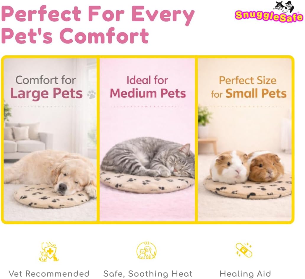 SnuggleSafe Microwave Heating Pad for Puppy, Dog, Cat, Kitten & Guinea Pig