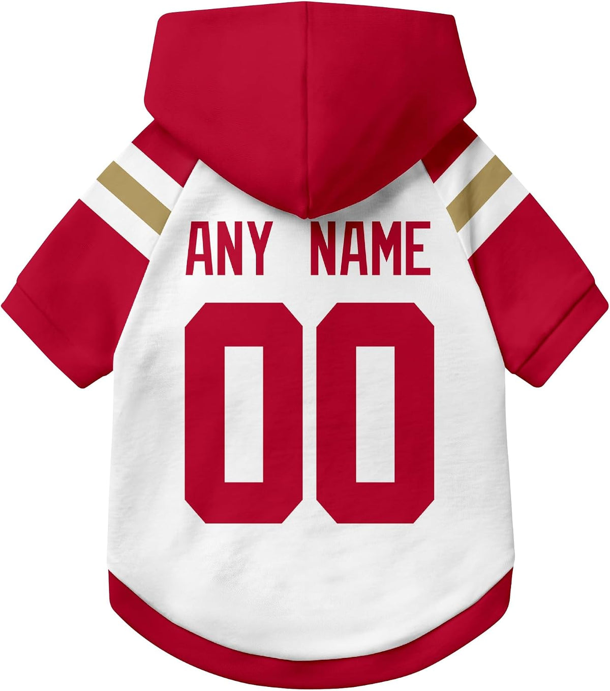 San Francisco Dog Clothes Custom Name Number Jersey Style Hoodie