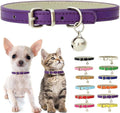 Purple XS Cat Collar with Bell, XXS Kitten Puppy Dog Collars X-Small