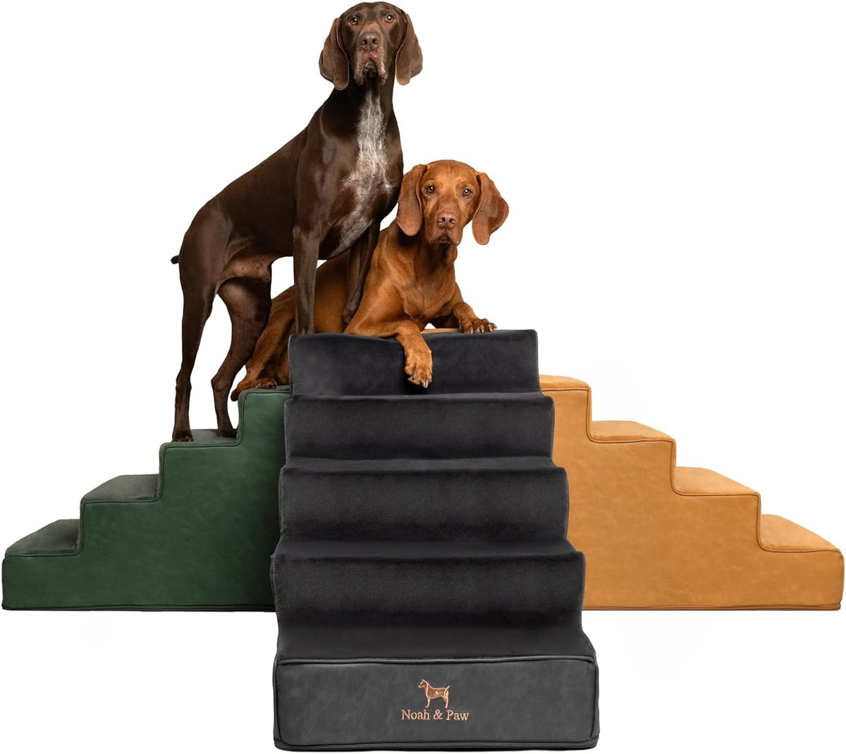 Dog Stairs for Large Dogs, Up to 150lb, Wide Dog Ramp for Bed