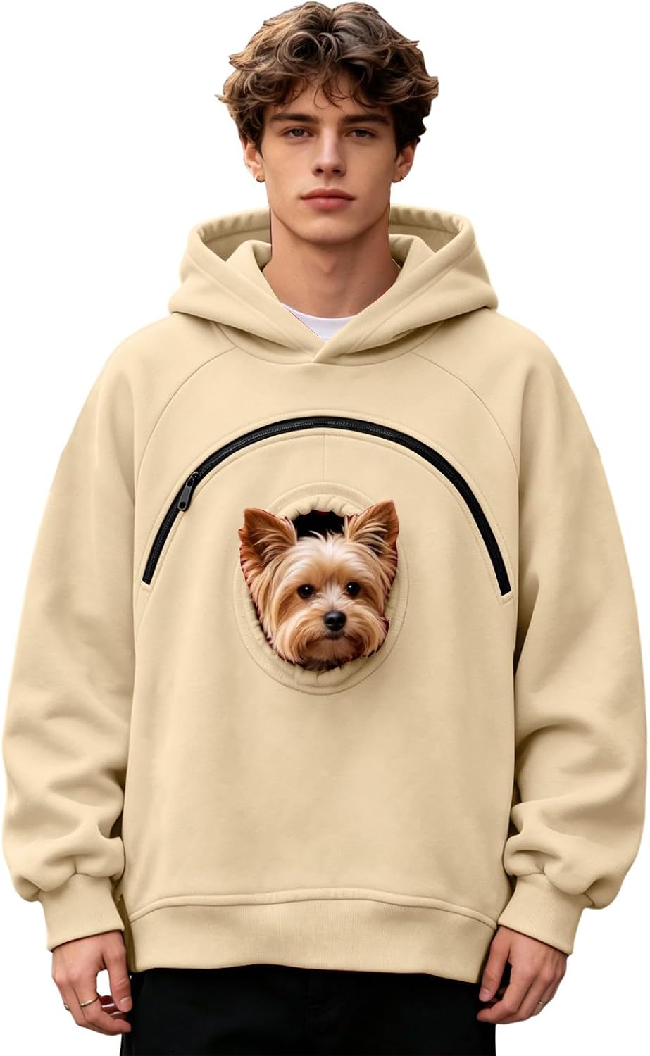 Pet Pouch Hoodie for Small Dogs Men Cats Animal Holder Sweatshirts