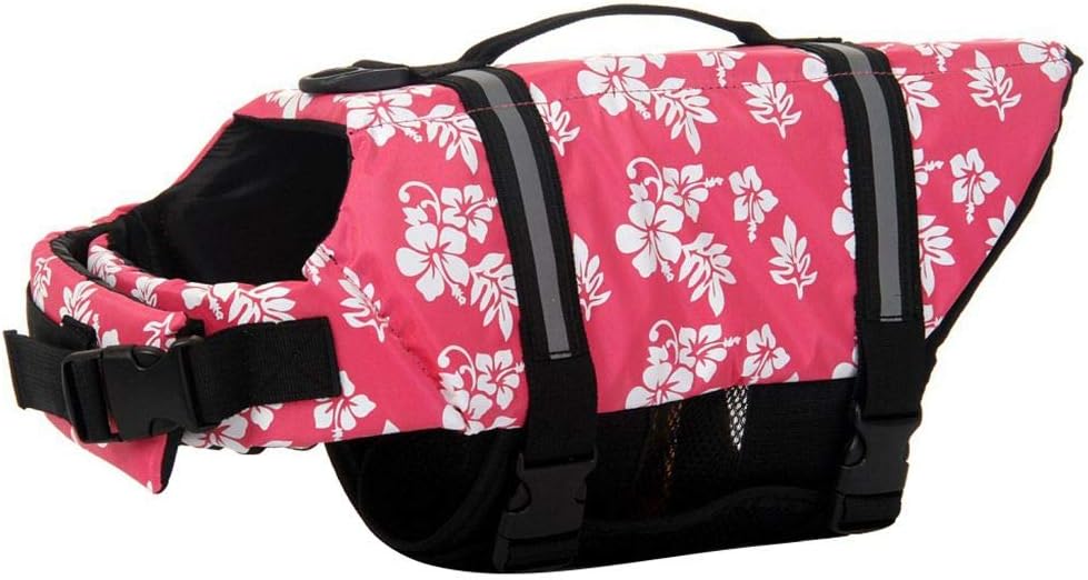 Dog Life Jacket Adjustable Dog Lifevest Swimsuit Safety Vest Apparel Lifesaver Coat for Small Large Cats Puppy Kitty wit