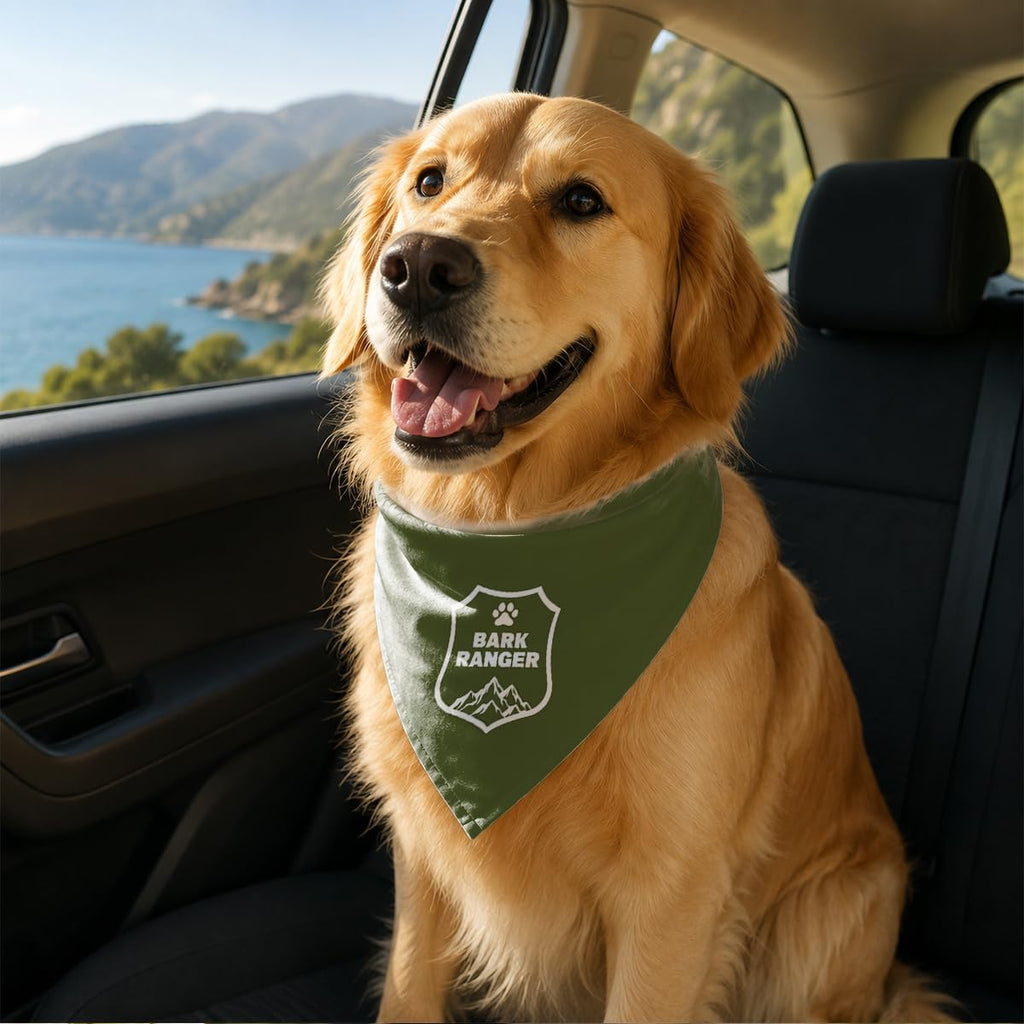 Bark Ranger Dog Bandana, Outdoor Adventure Bibs for Small Medium Dog