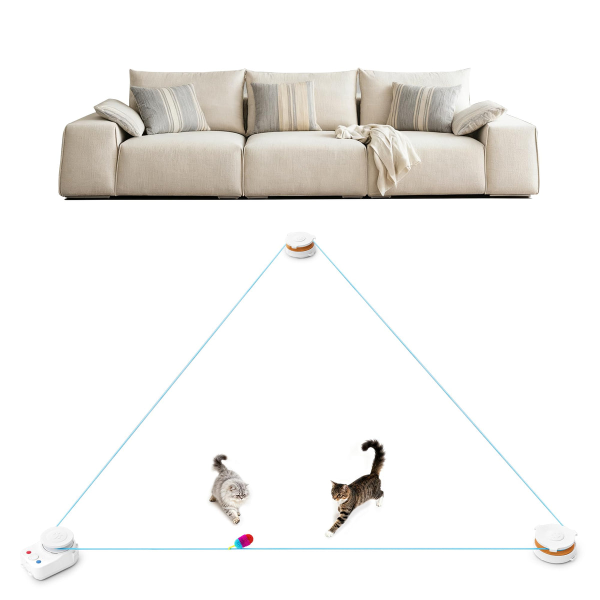 metiya Interactive Cat Toy for Indoor Cat,Automatic Treadmill for Exercise