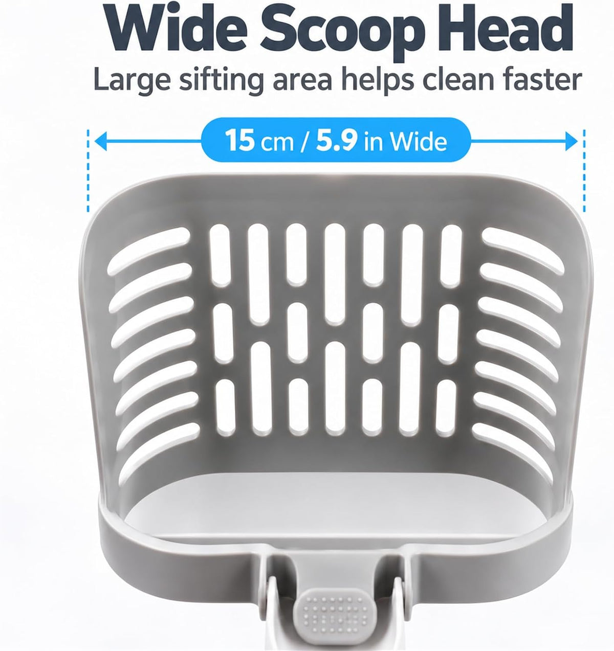 All-in-One Cat Litter Scooper with Waste Container, Detachable Spill Proof Kitty Litter Sifter Shovel, Portable Cat Poop