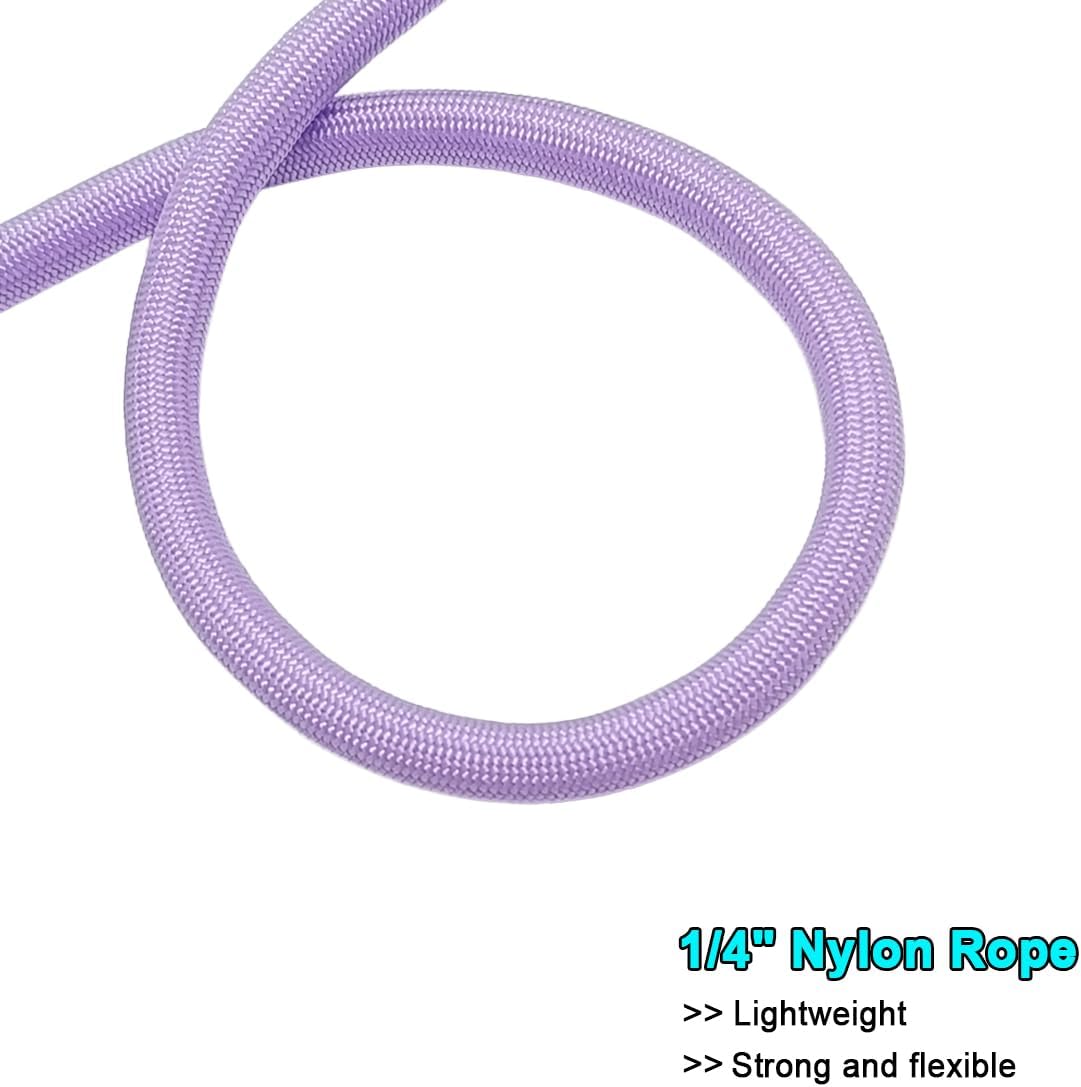 MayPaw Small Rope Dog Leash 6FT 8FT 10FT, 1/4-in Lightweight Pet Leash for Small Dogs/Puppy/Cats, Classic Colors Round D