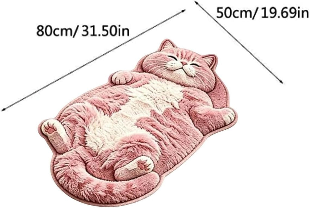 Sleeping Cat Rug Floor Mat, Diatom Mud Door Mat, Mats Large Cartoon