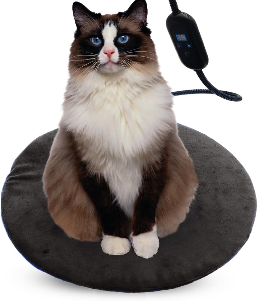 45x45cm Pet Heating Pad for Cats & Small Dogs,6 Heat Levels,Always-On