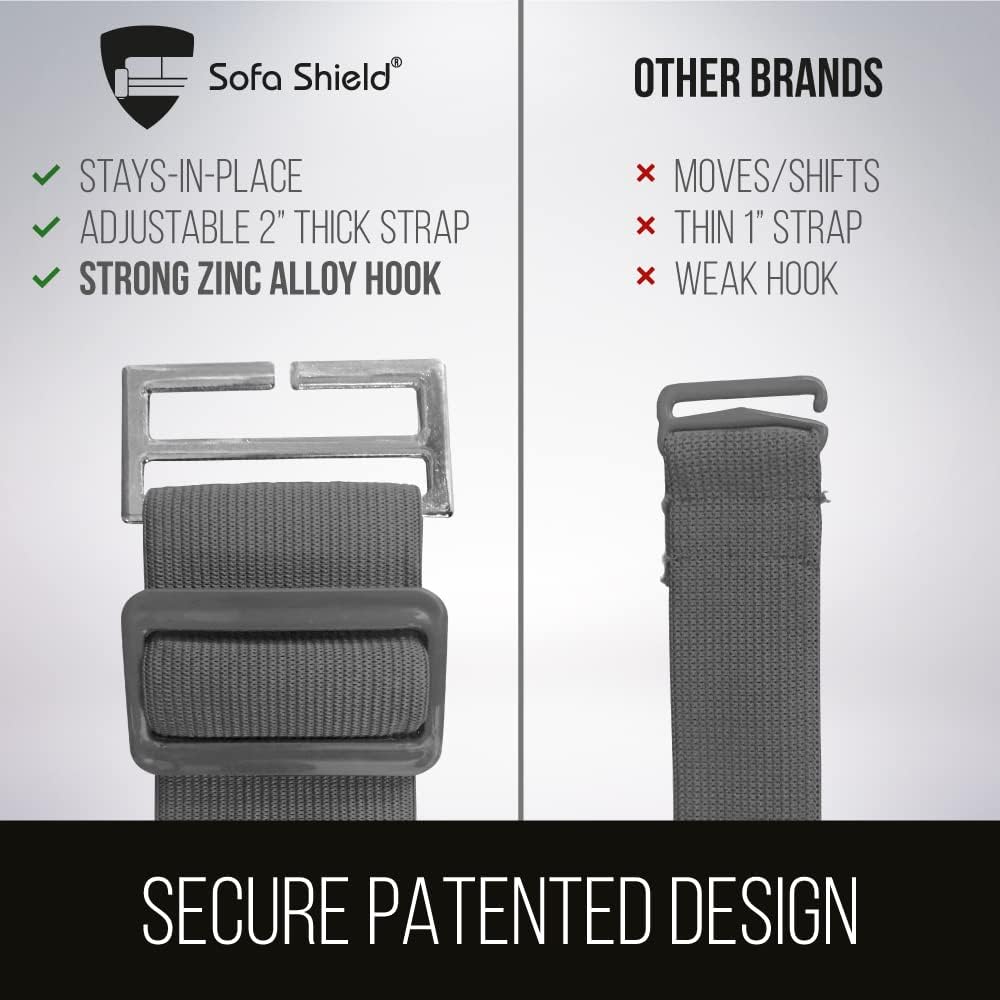 Sofa Shield® Couch Slip Covers for Dogs, Reversible Furniture Protector with Strap, Stain and Tear Resistant Cushion Cov