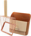 UKCOCO 1 Set Cat Litter Scooper with Holder Small Broom and Dustpan