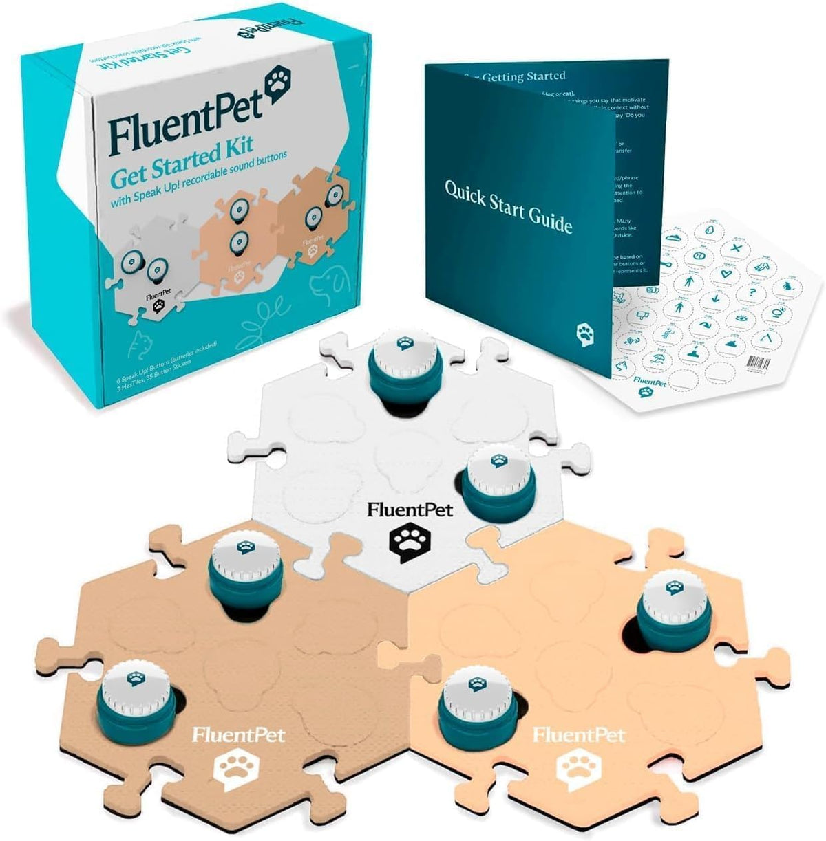 Talking Buttons for Dogs & Cats, Recordable Pet Communication Kit
