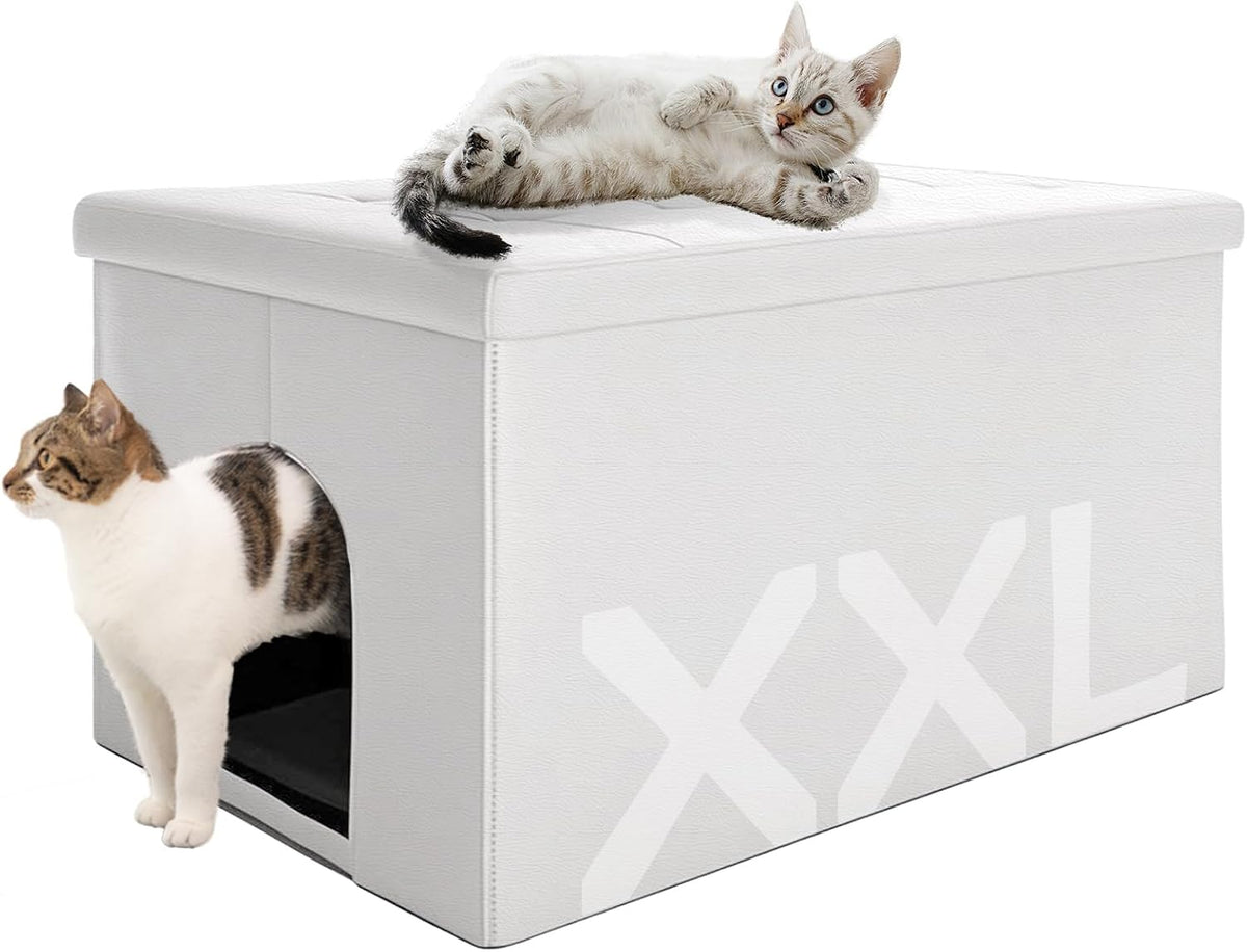 MEEXPAWS Cat Litter Box Enclosure Furniture Odor Control, Extra Large