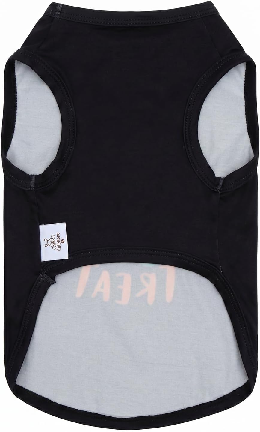 CuteBone Soft Halloween Dog Shirt Lightweight Small Puppy T-Shirts Pet Clothes Breathable Tee Vest Stretchy Outfit Cat A