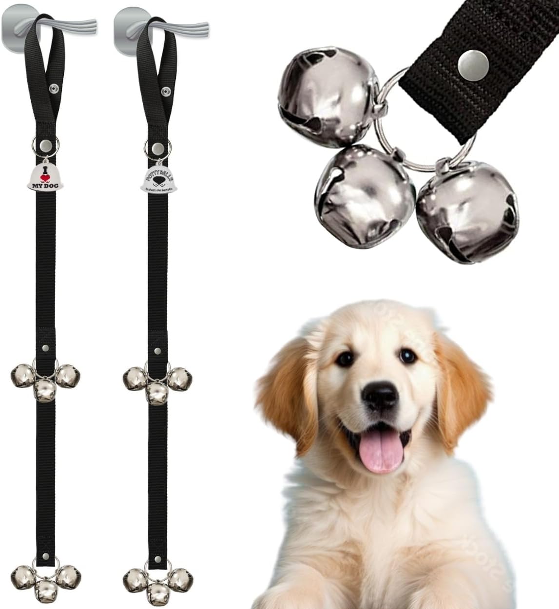 Caldwell's Pet Supply Co. Dog Potty Bells, Dog Door Bell, Bells to Go Outside, Potty Training Bell, Dogs Doorbell, Dogs 