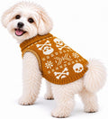 Halloween Dog Sweater for Small Dogs,Knit Skull Turtleneck Pullover, Warm Cute Puppy Costume for Party Photos,Fits Chihu